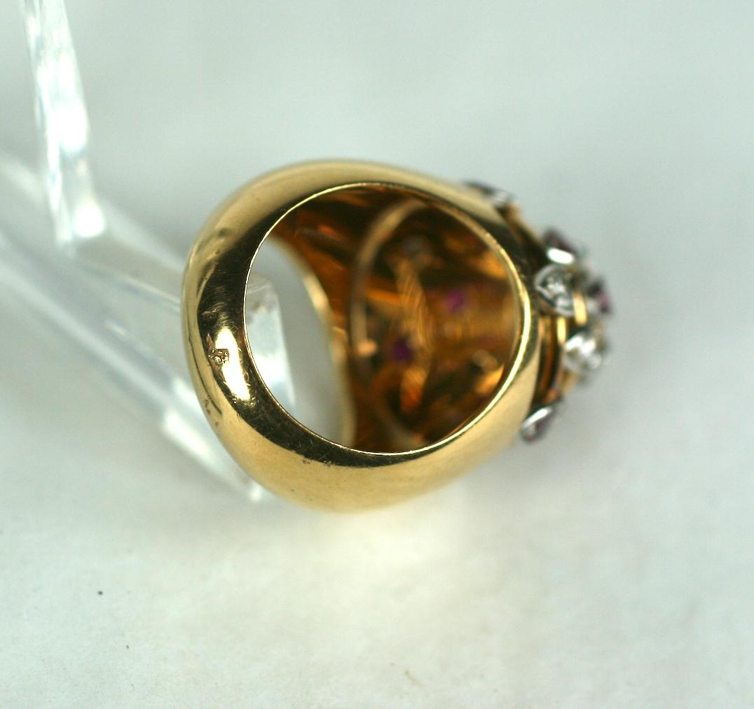 French Art Deco Temple Ring For Sale 11