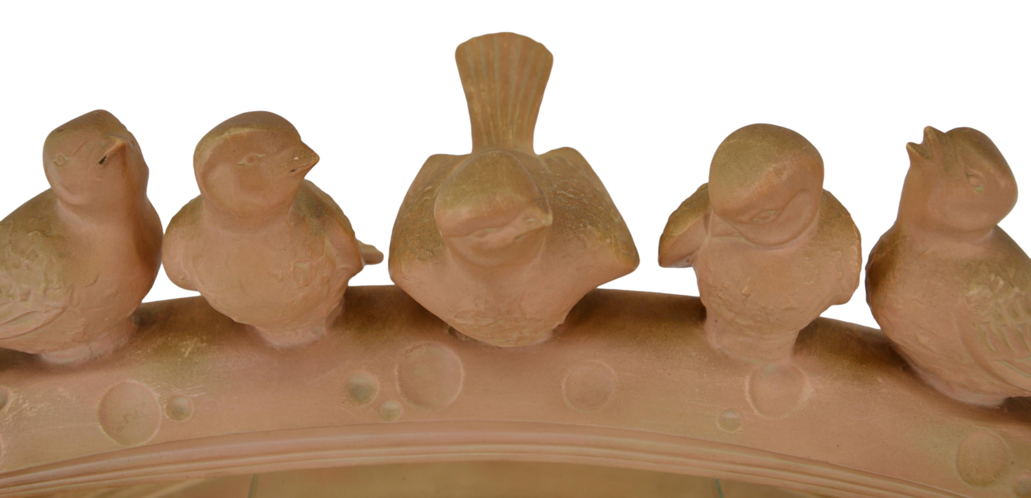 French Art Deco Terra Cotta Swallows Centerpiece, 1920 For Sale 2