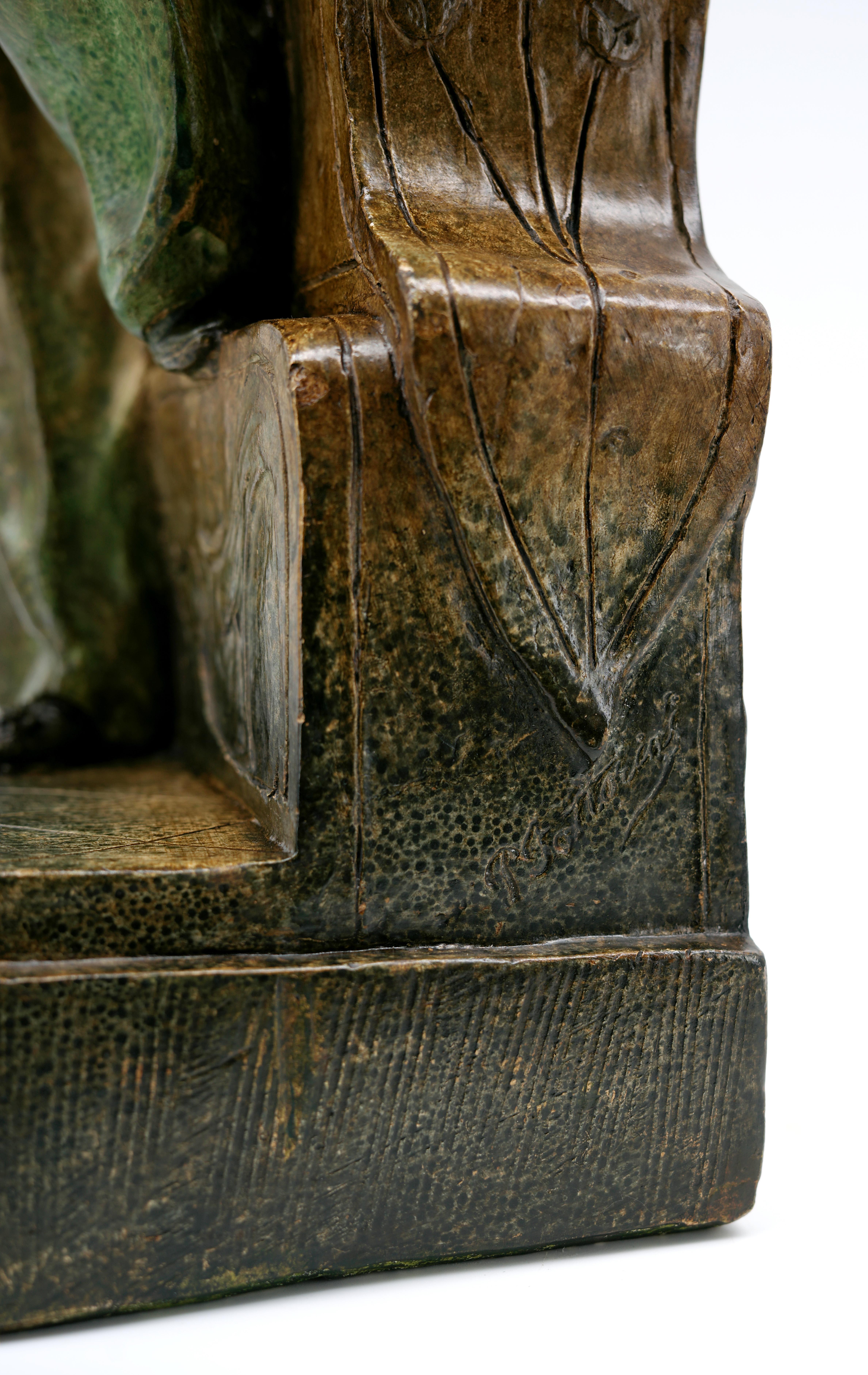 Scultura policroma Pierrot, 1900 in vendita 7