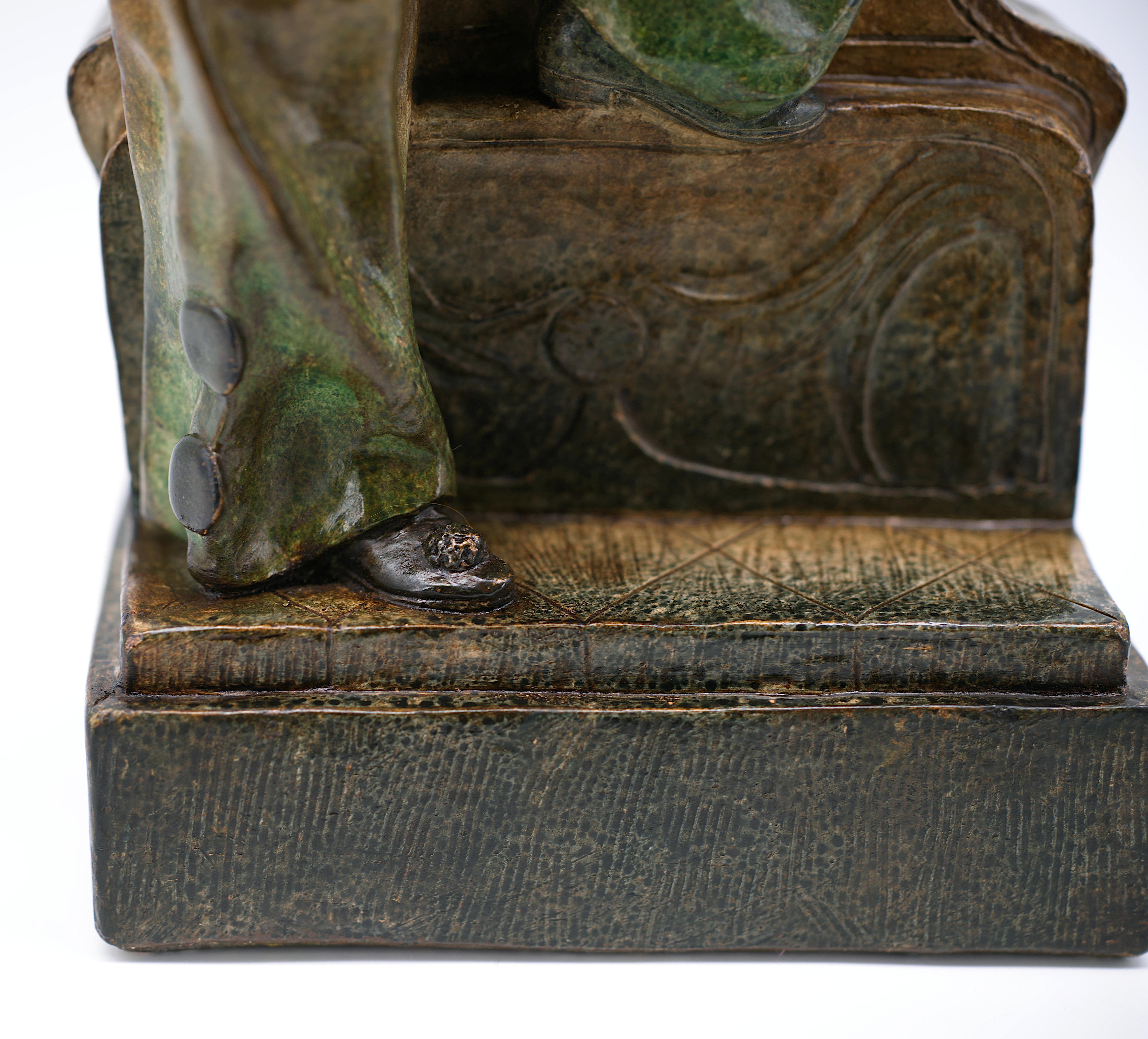 Scultura policroma Pierrot, 1900 in vendita 9