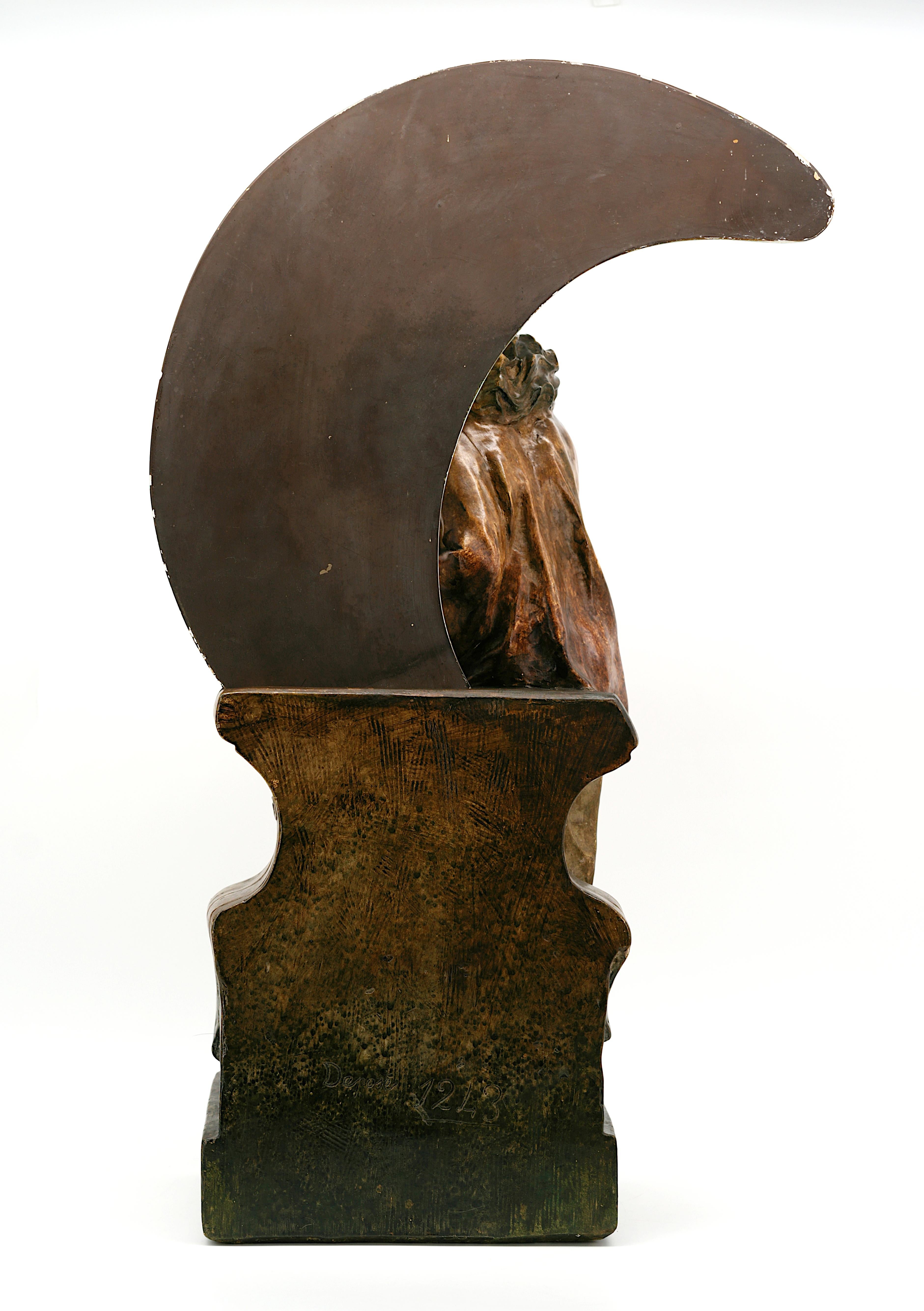Scultura policroma Pierrot, 1900 in vendita 10