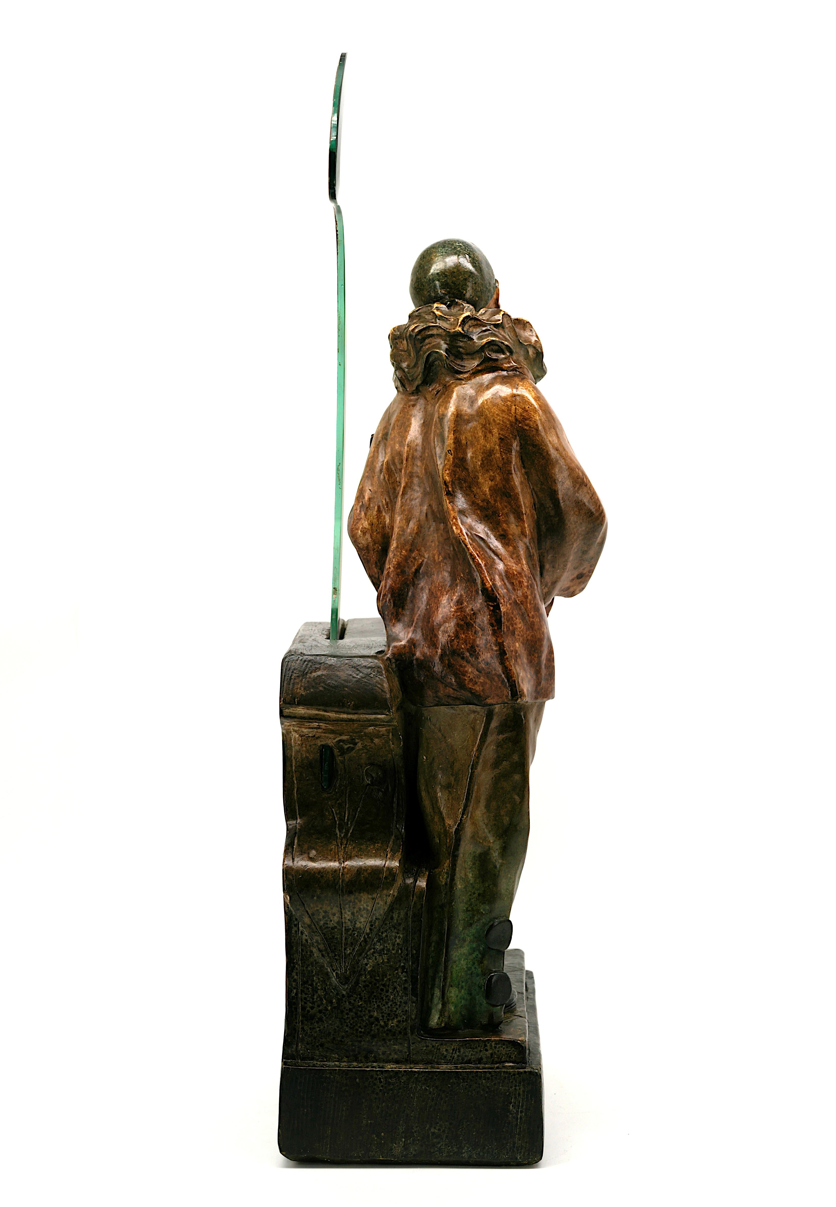 Smussato Scultura policroma Pierrot, 1900 in vendita