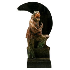 Polychrome Pierrot-Skulptur, 1900er-Jahre