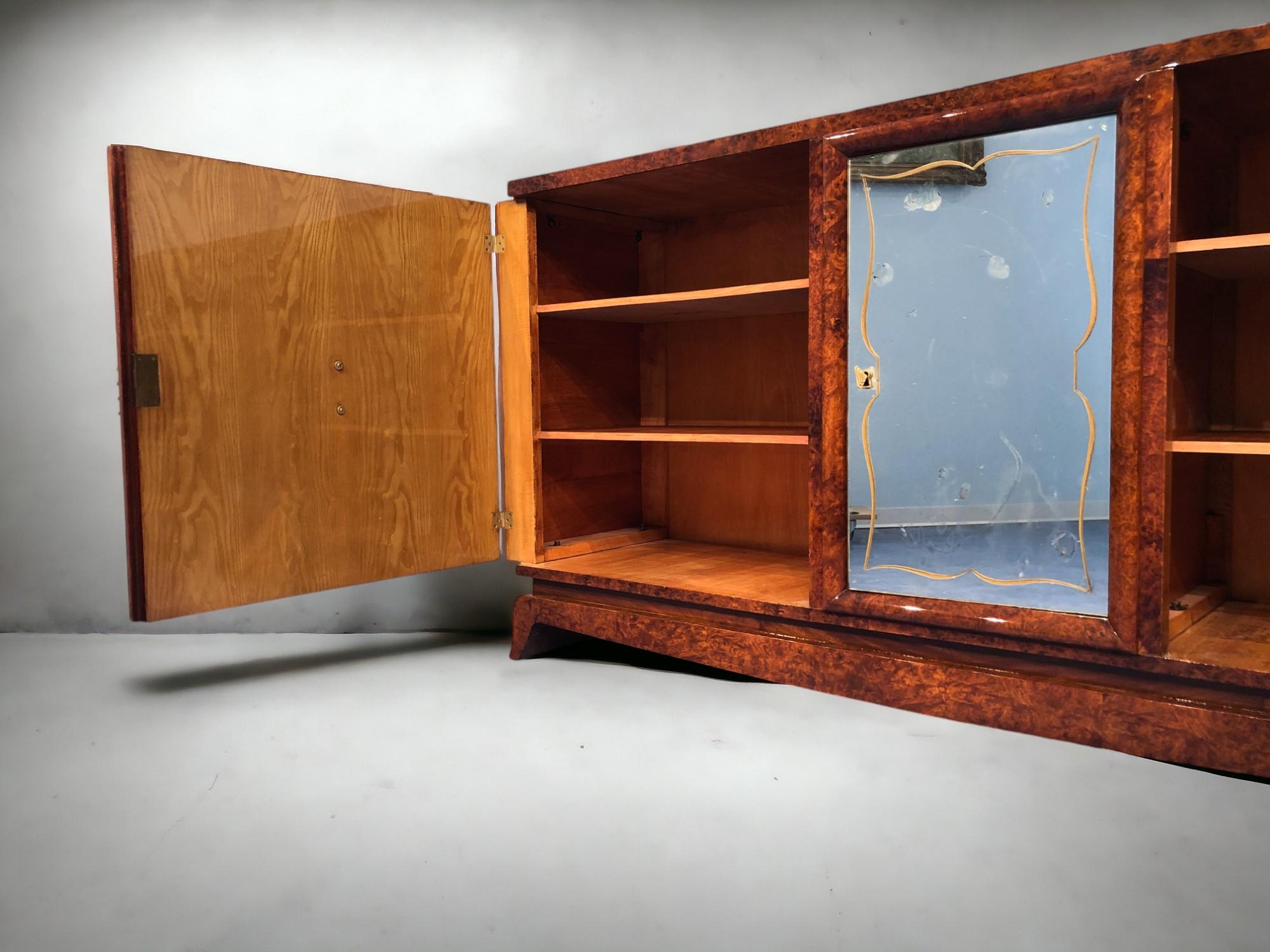 Enfilade Art Déco français en thuya, années 1940 en vente 7