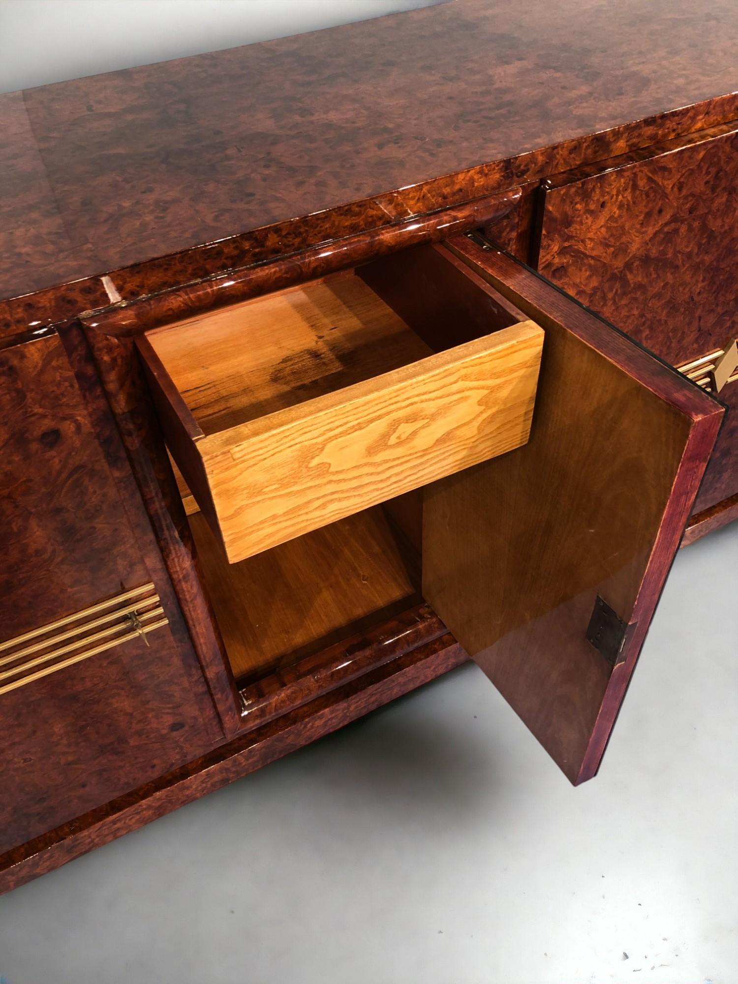 Enfilade Art Déco français en thuya, années 1940 en vente 10