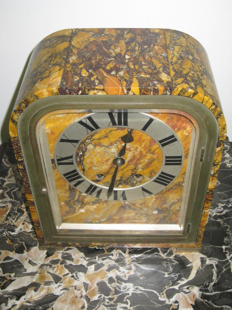 French Art Deco Tiffany and Co. Marble Clock For Sale at 1stDibs