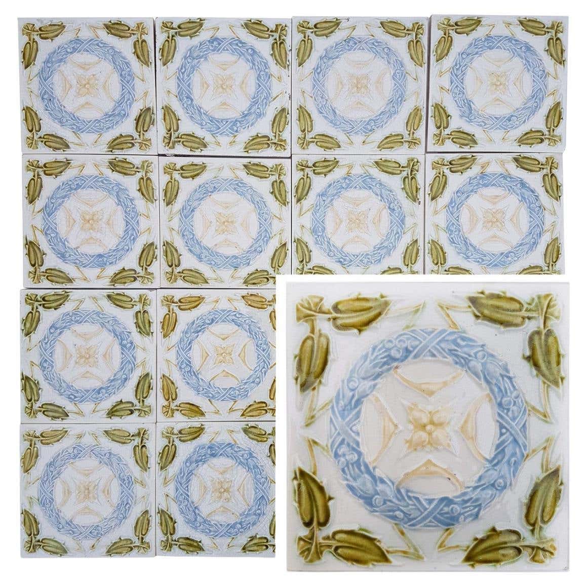 French Tile Layout French Art Deco Tiles, circa 1930 For Sale at 1stDibs