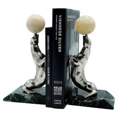 French Art Deco Toucans Bookends, 1930s