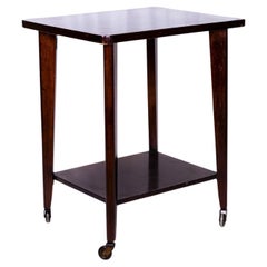 French Art Deco Tray Table on Wheels, 20th Century