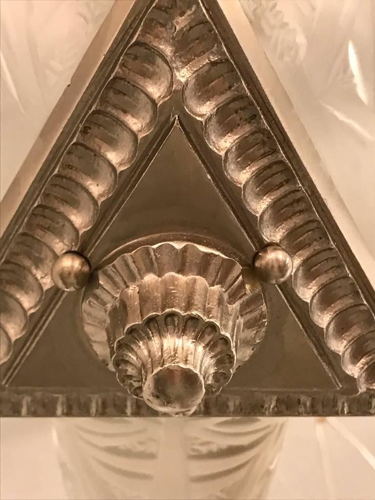 Araña triangular Art Decó francesa con forma de estrella en venta 6