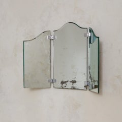 French Art Deco Triptych Vanity or Wall Mirror, 1930s