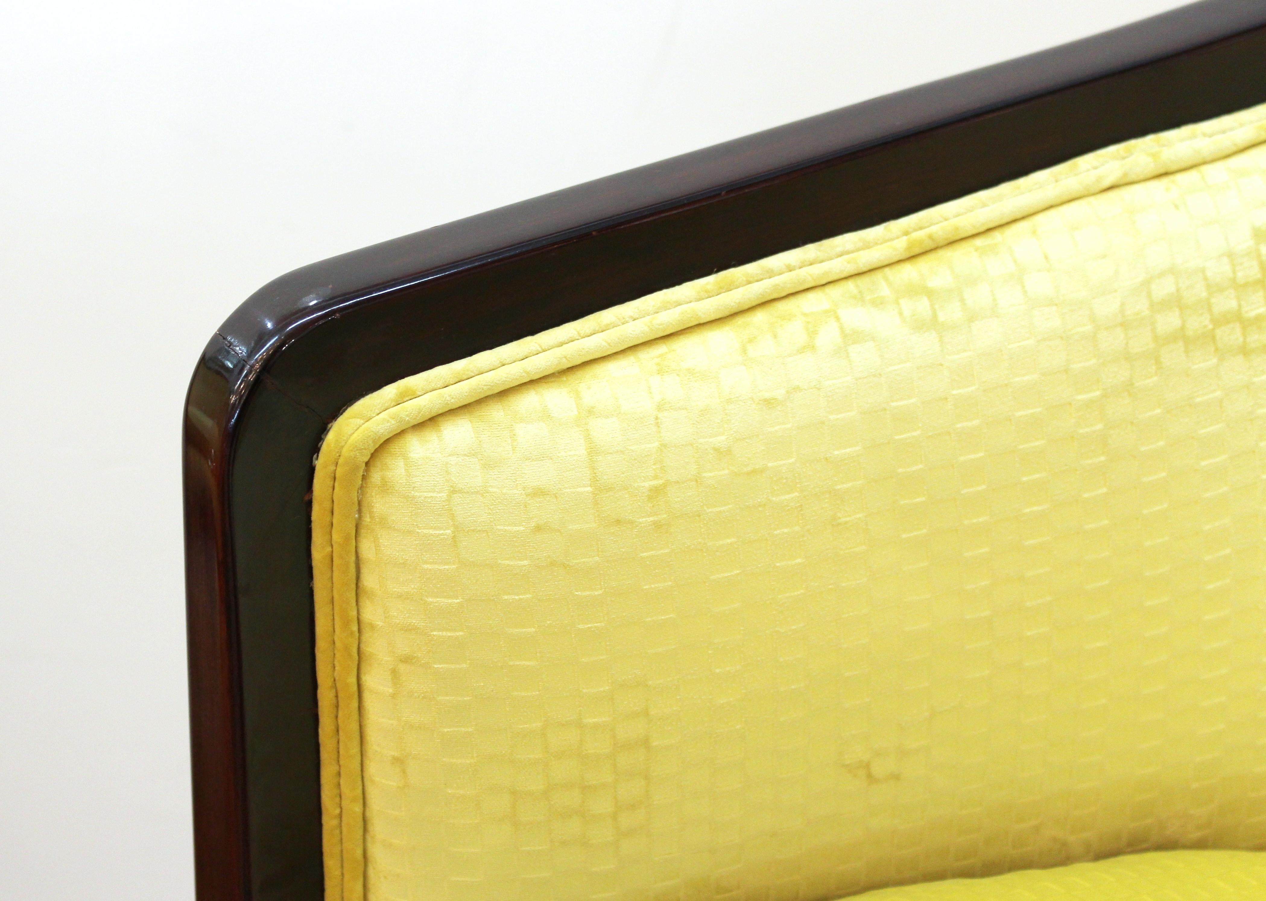 French Art Deco Tub Chairs in Velvet Upholstery 3