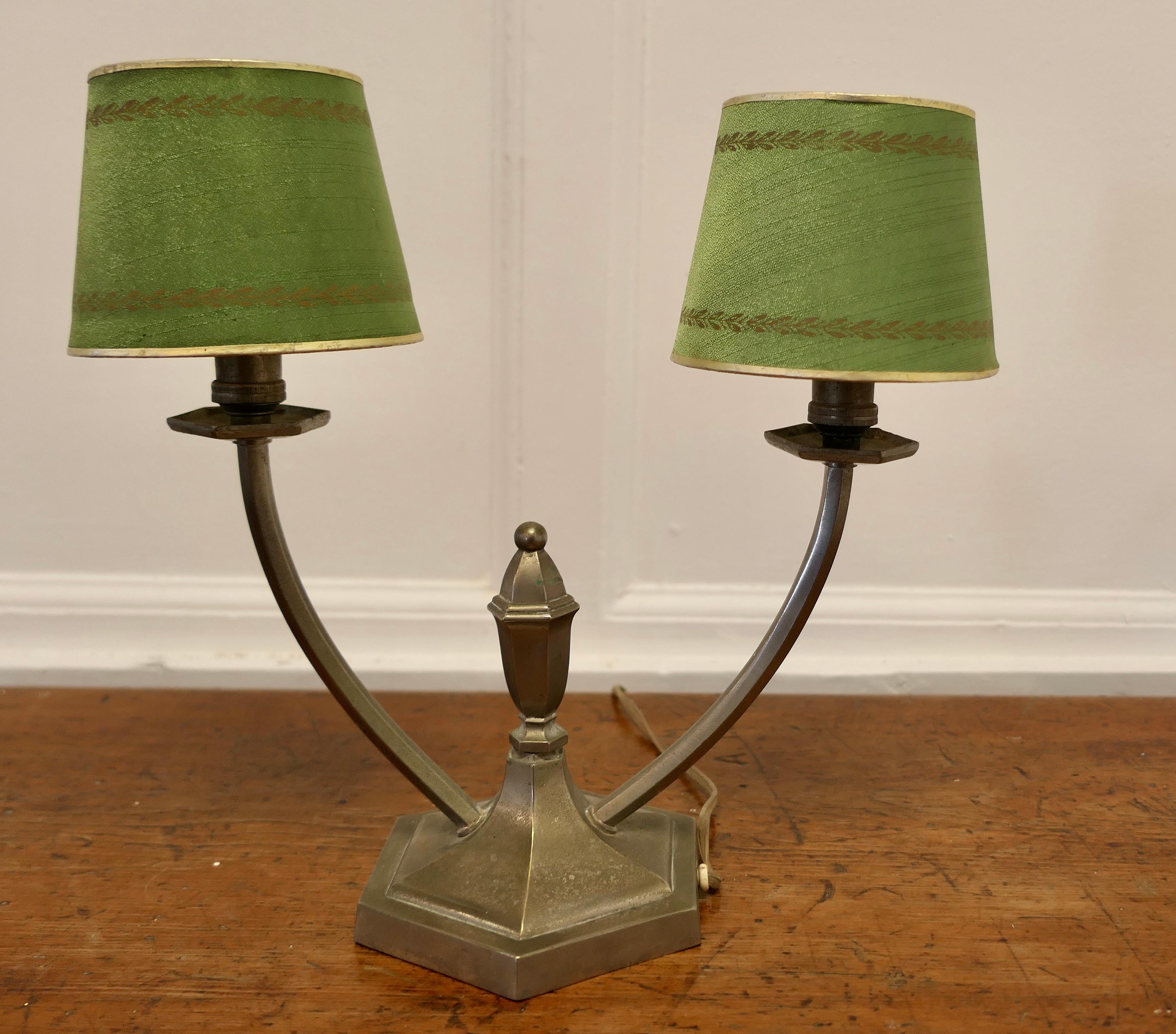 French Art Deco Twin Table Lamp This Is a Charming Piece 1