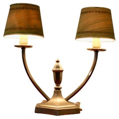 French Art Deco Twin Table Lamp This Is a Charming Piece