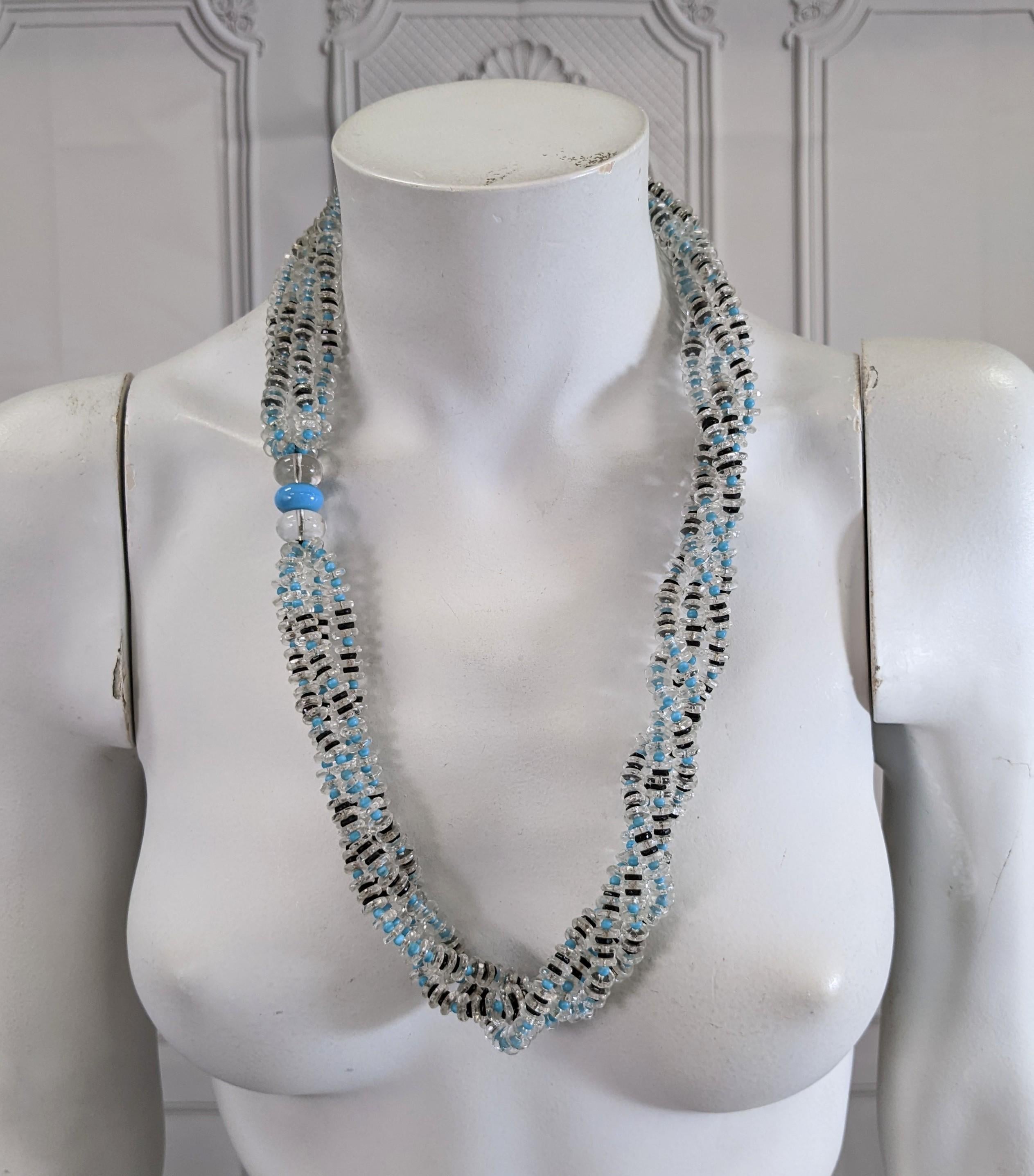 Halskette aus gedrehtem Kristall im Art-déco-Stil im Angebot 2