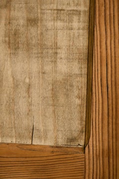 French Art Deco Two-Door Wardrobe, Patinated Pine, 1930s