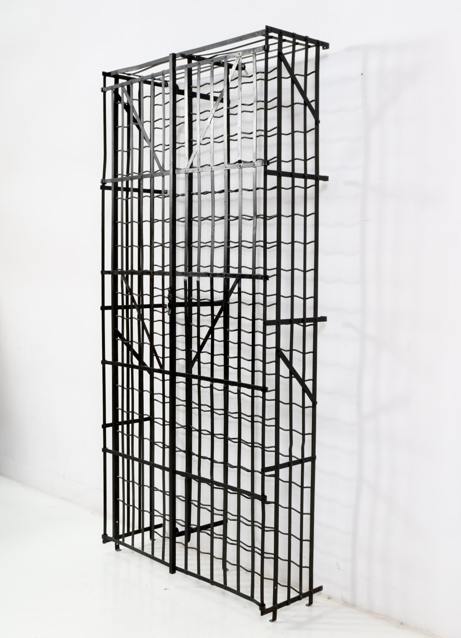 Mid-20th Century French Art Deco Two Door Wine Rack or Locker, 1930s For Sale
