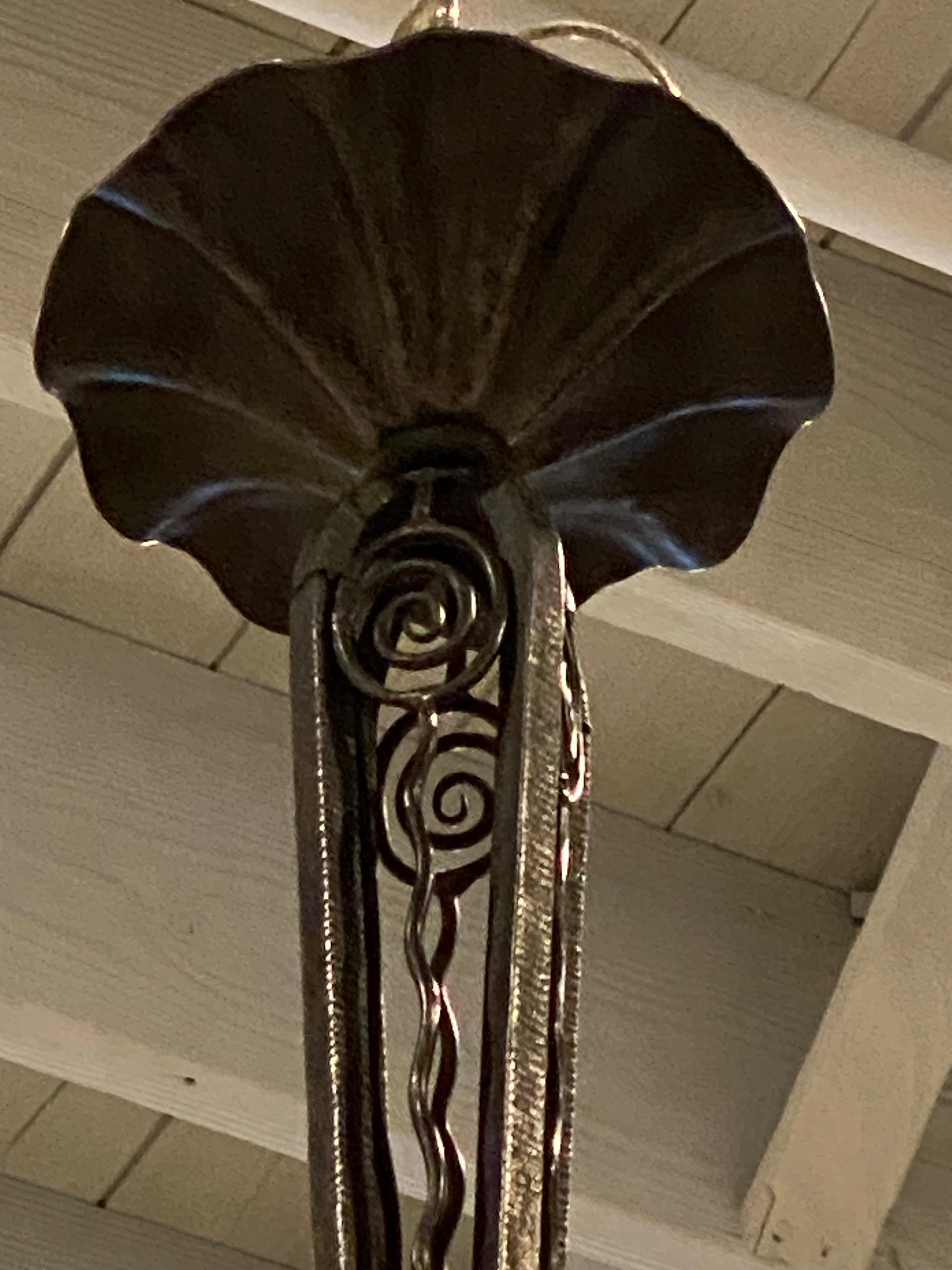 Lampadario francese Art Deco a due piani in vendita 5