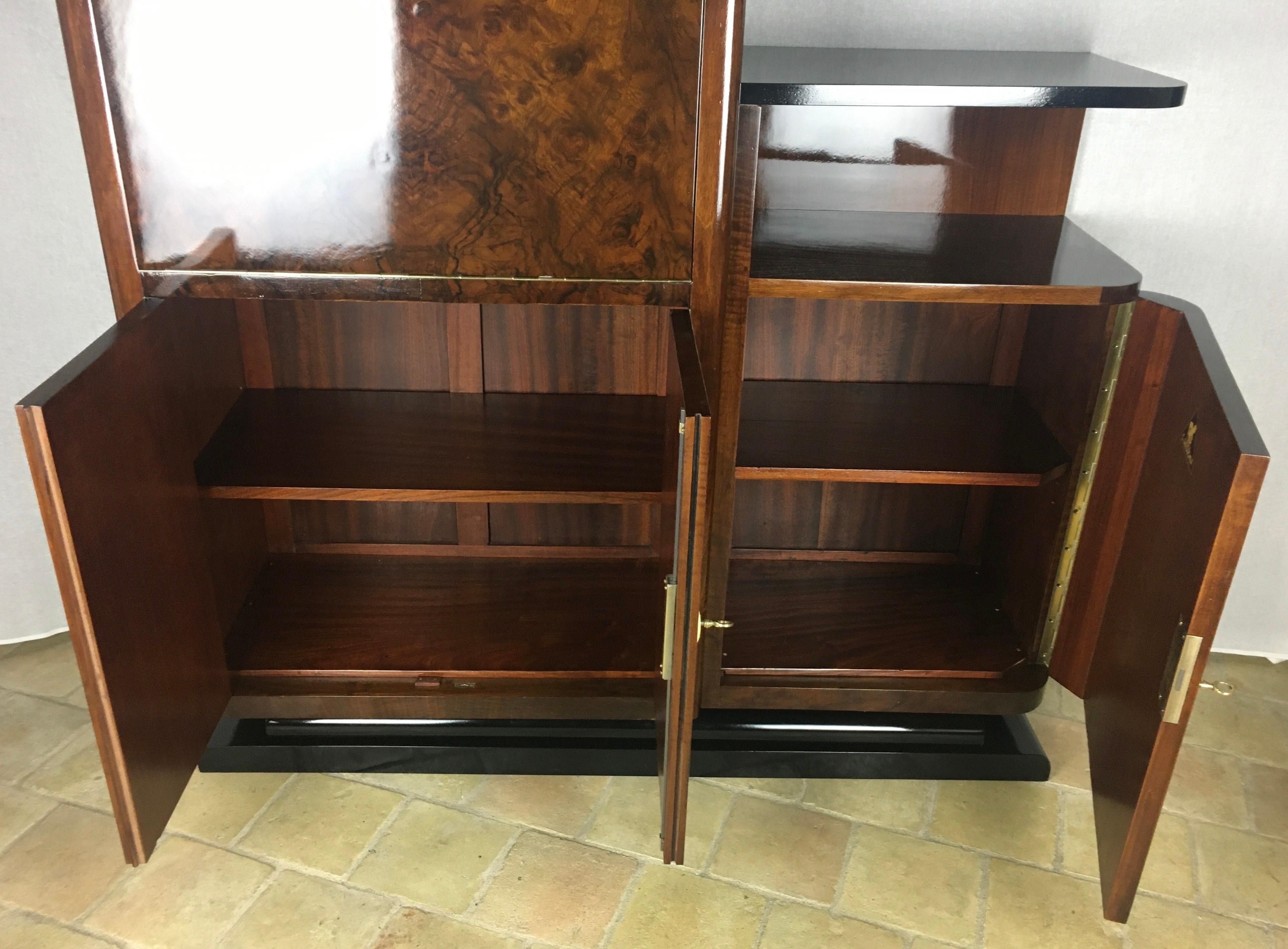 French Art Deco TwoTiered Secretary or Desk signed Emile Jacquemin at