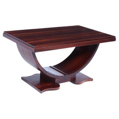 Mesa de centro francesa Art Decó con base en U