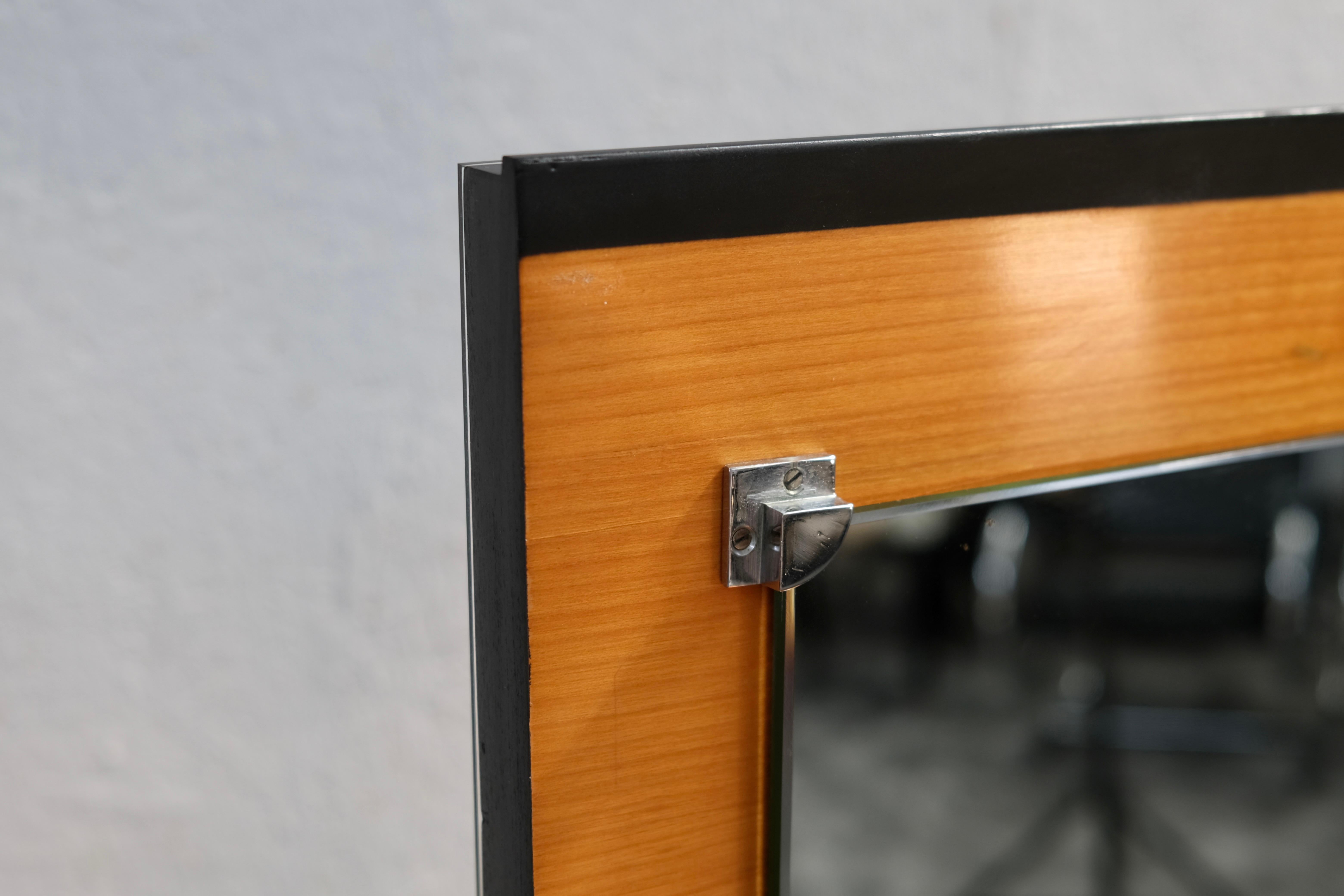 Tavolino da toeletta o vanità francese Art Déco in nero lucido e legno di ciliegio, anni '30 in vendita 6