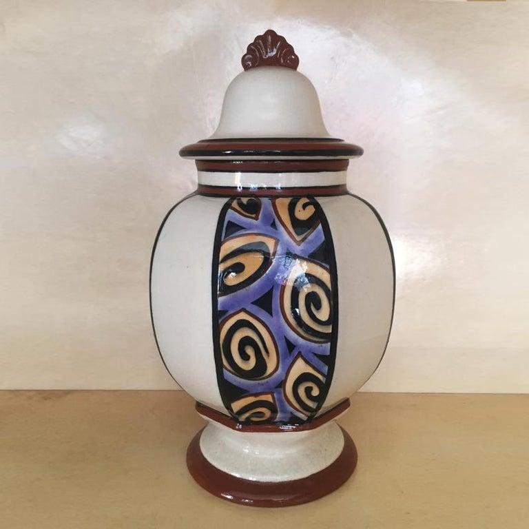 Erstaunliche französische Art-Déco-Vase, 1930er Jahre.
 