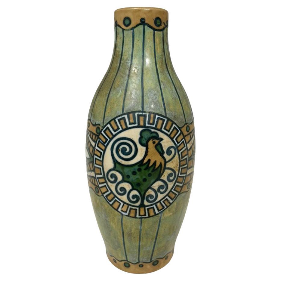 French Art Deco vase by Charles Catteau, 1920 For Sale