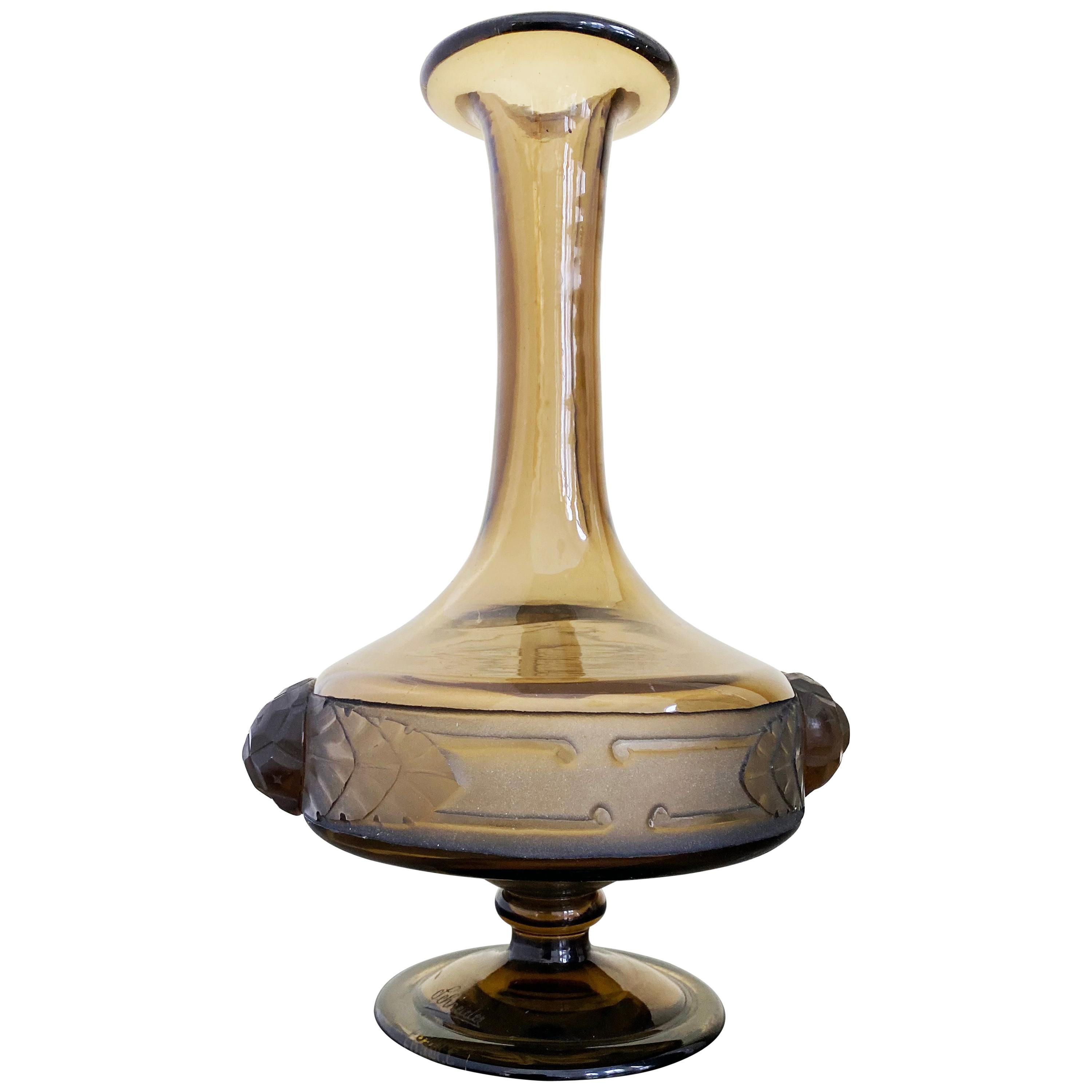 Vaso Art Deco francese di Charles Schneider in vendita