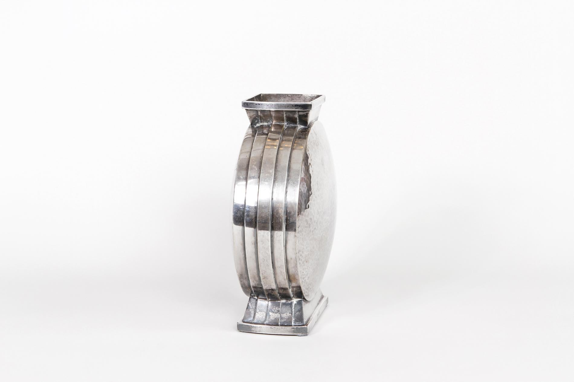 Jarrón francés Art Déco de Christofle Art Decó en venta