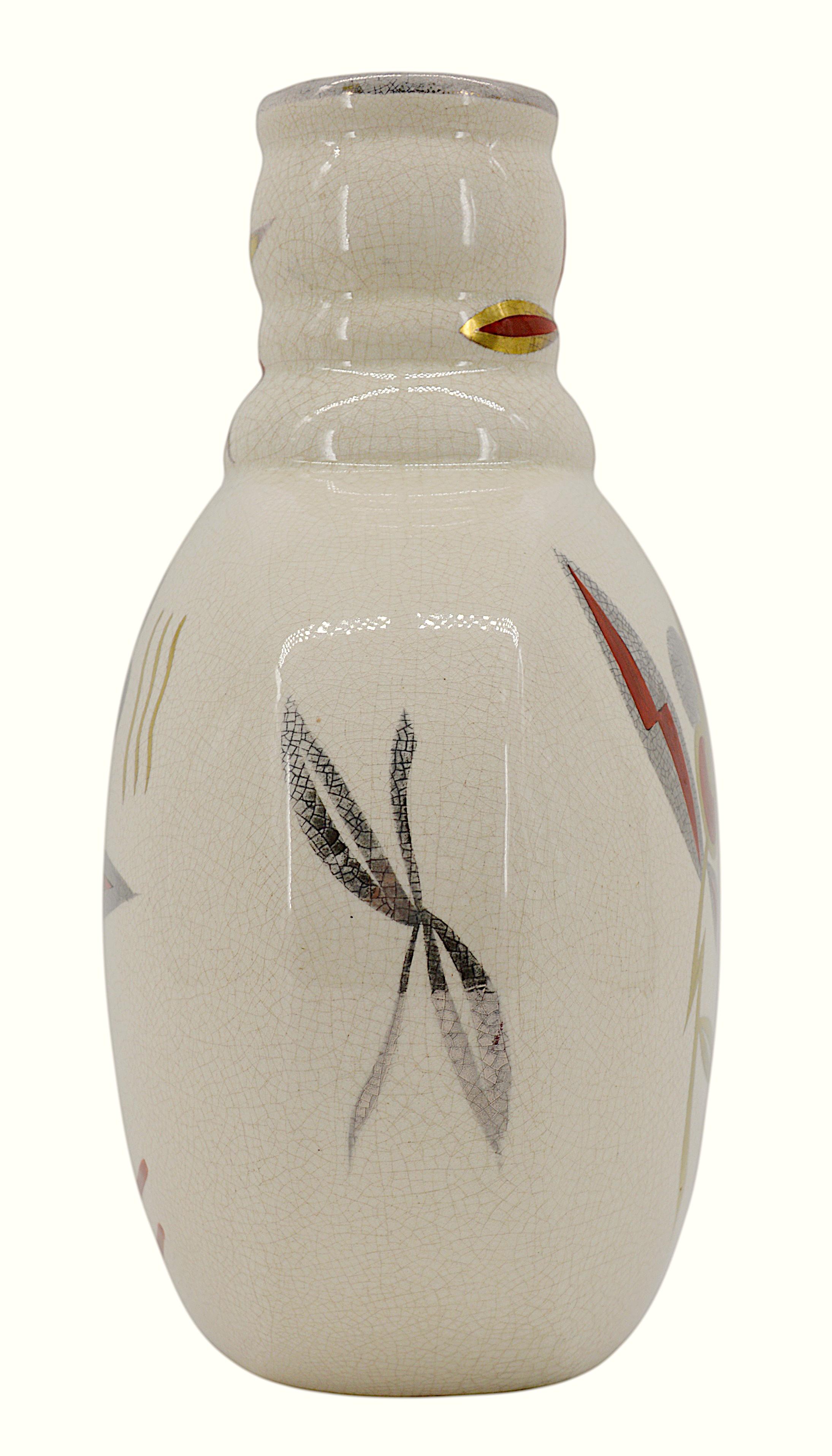 Französische Art-Déco-Vase von Sainte Radegonde, 1930er Jahre (Keramik) im Angebot