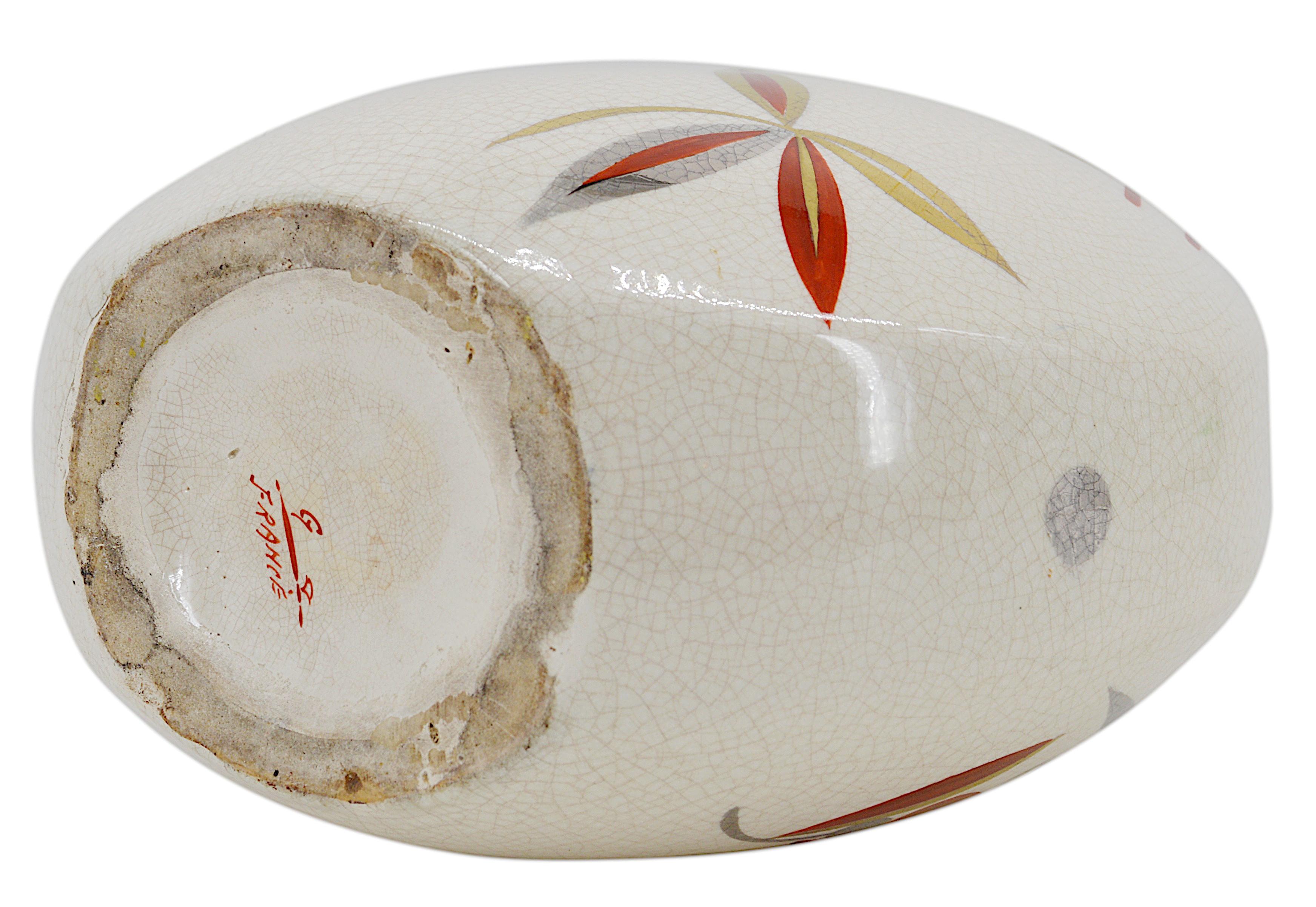 Französische Art-Déco-Vase von Sainte Radegonde, 1930er Jahre im Angebot 3