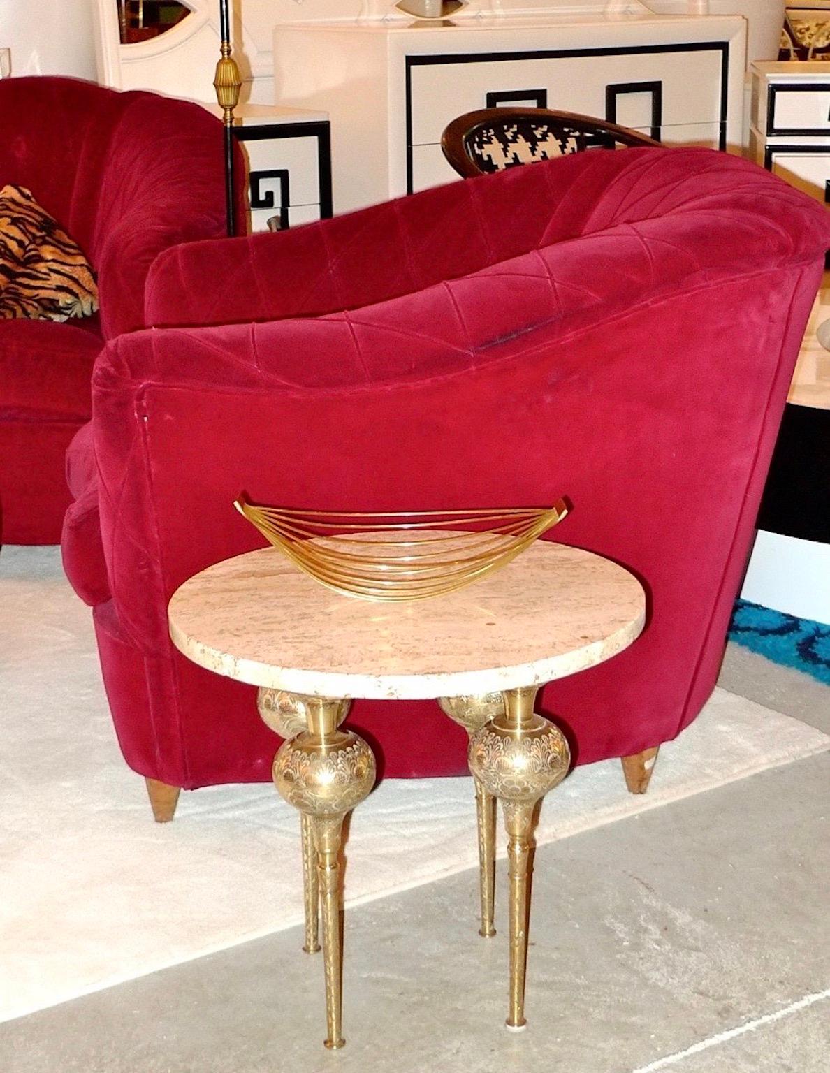 French Art Deco Velvet Upholstered Chair In Good Condition For Sale In Hanover, MA