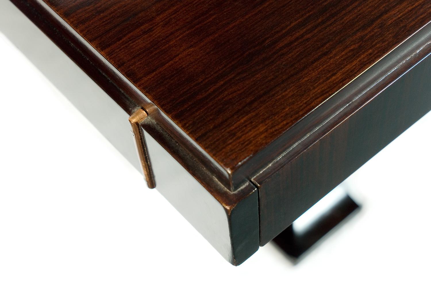 Mesa de comedor francesa Art Decó chapada con extensiones, años 30 en venta 1