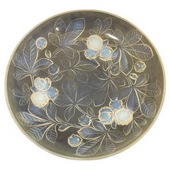 Bol en verre opalescent Verlys Art Déco français, années 1930