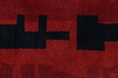 French Art Deco Vintage Abstract Lavender Rug By George Leclère