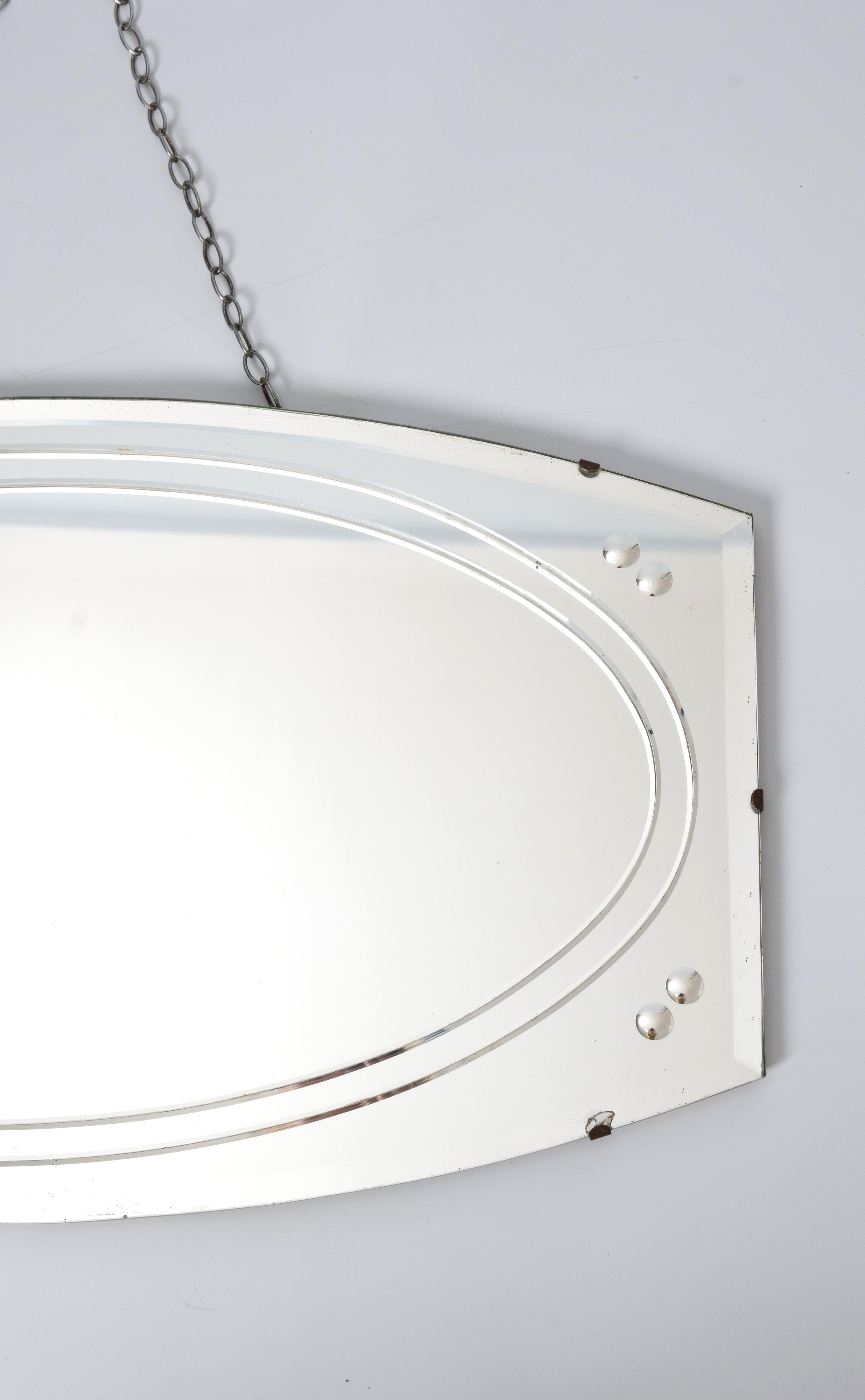 Miroir mural Art déco français, vers 1930 Bon état - En vente à London, GB