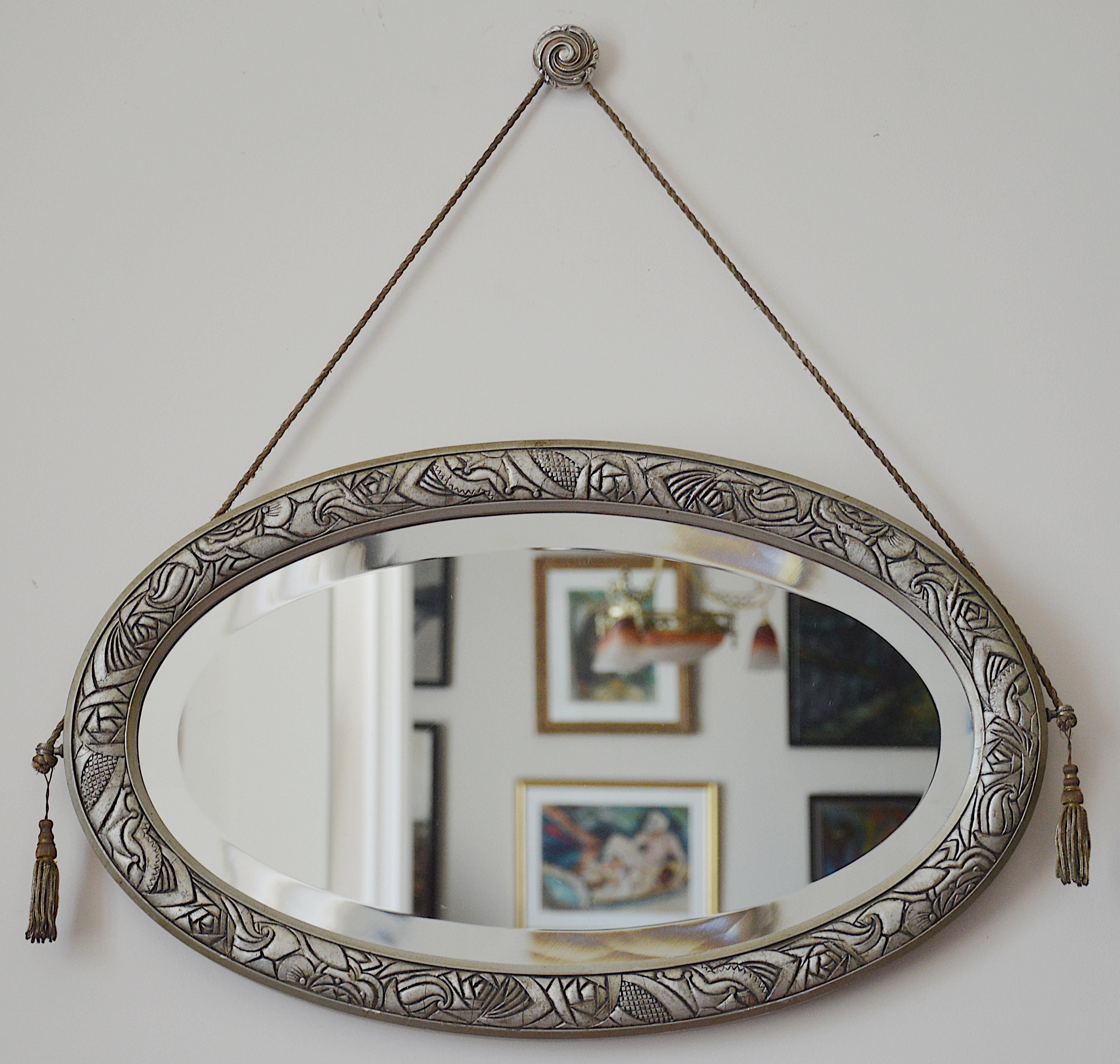 French Art Deco Wall Mirror, ca. 1925 For Sale 6