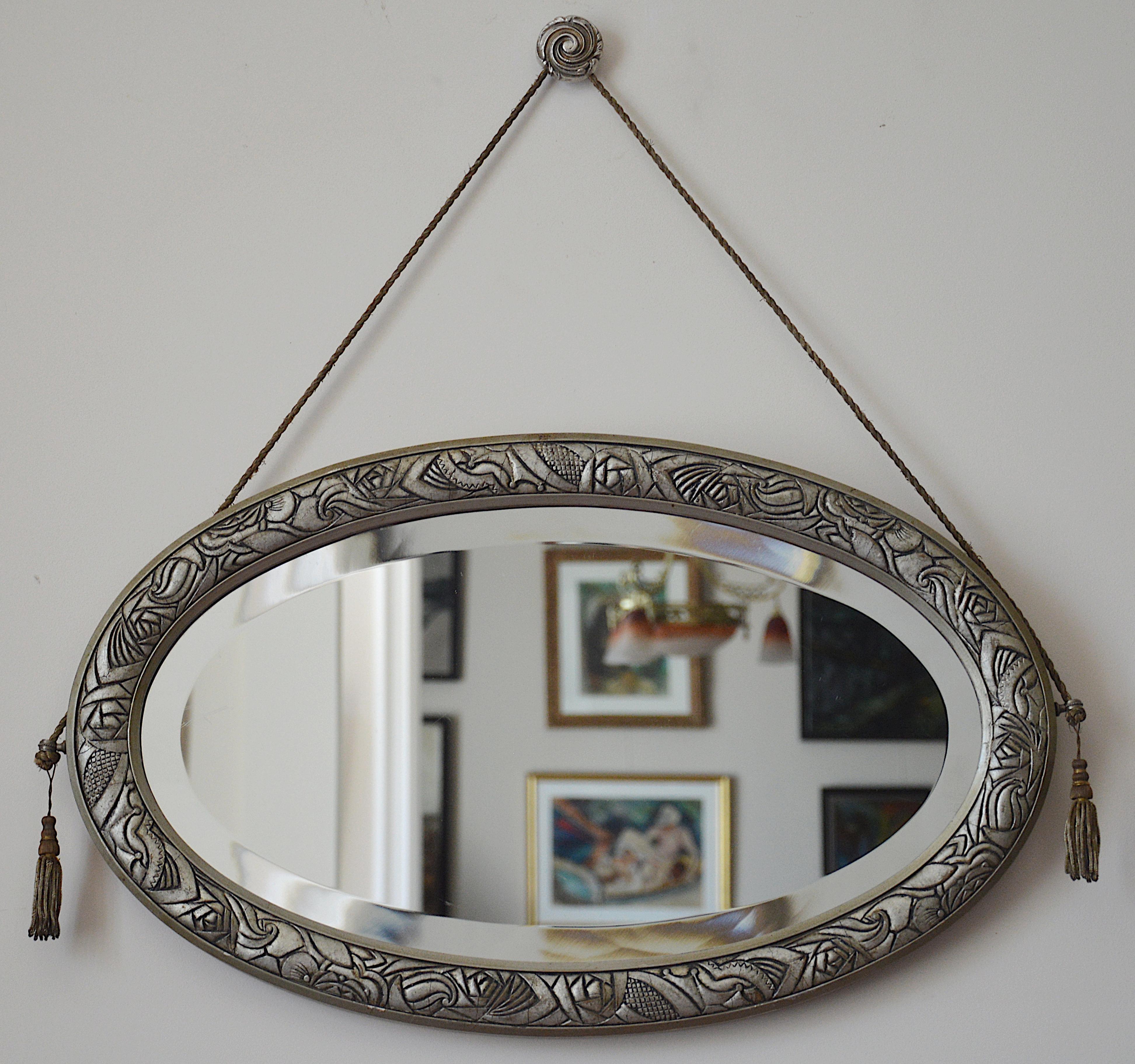French Art Deco Wall Mirror, ca. 1925 For Sale 1