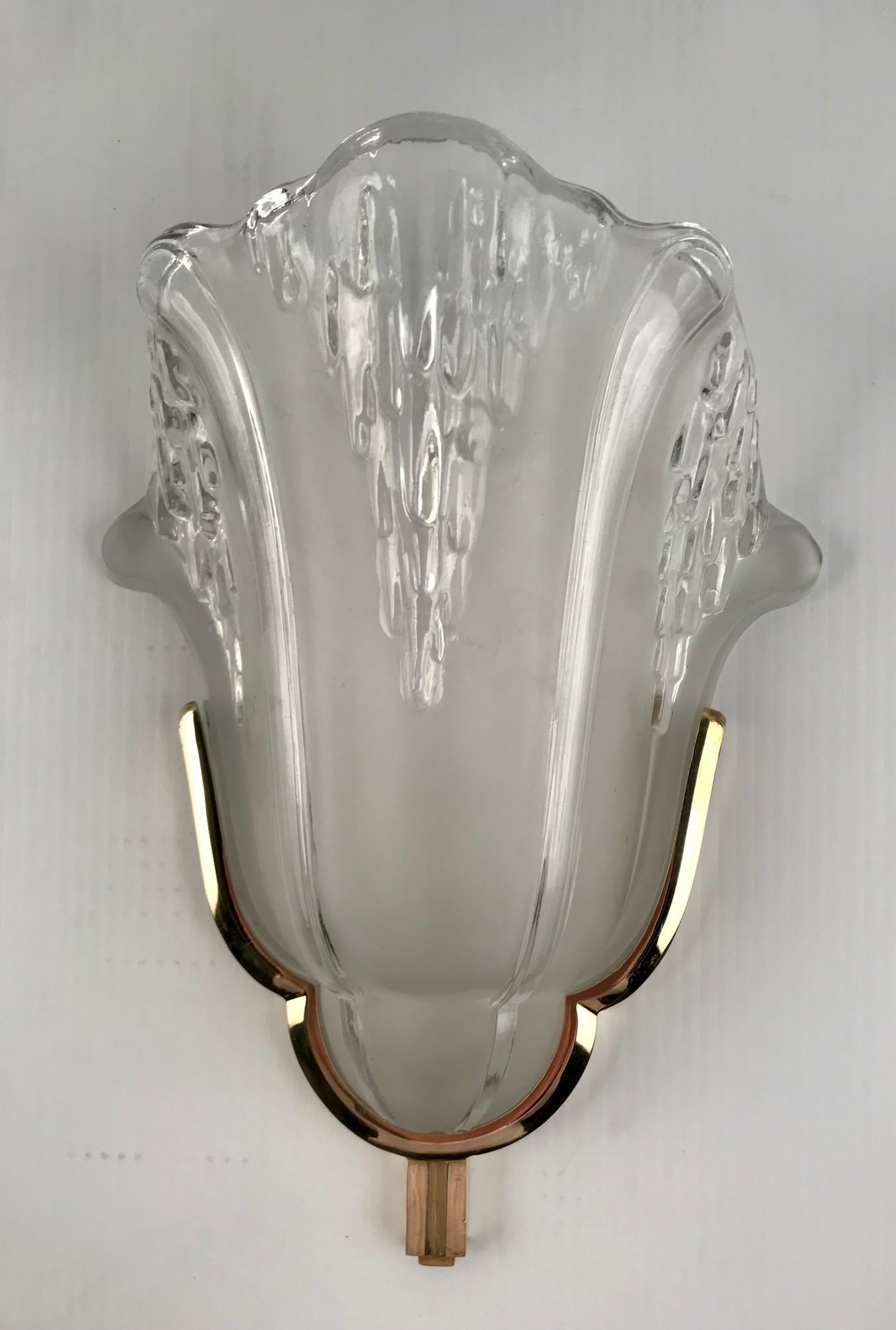  French Art Deco Wall Sconces by Petitot, 1930 Set of Four For Sale 1
