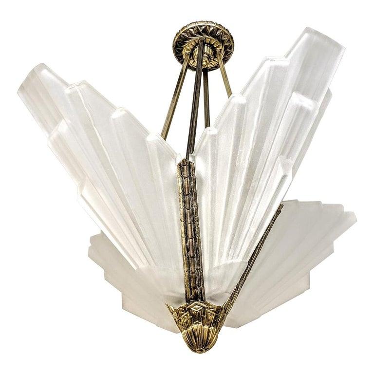 French Art Deco Wall Sconces by Sabino For Sale at 1stDibs