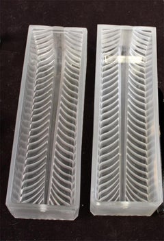 French Art Deco Wall-Sconces "Palmes" by Rene Lalique