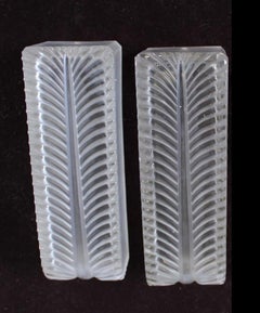 French Art Deco Wall-Sconces "Palmes" by Rene Lalique