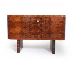 French Art Deco Walnut and Macassar Sideboard