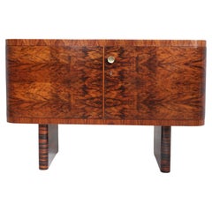 French Art Deco Walnut and Macassar Sideboard