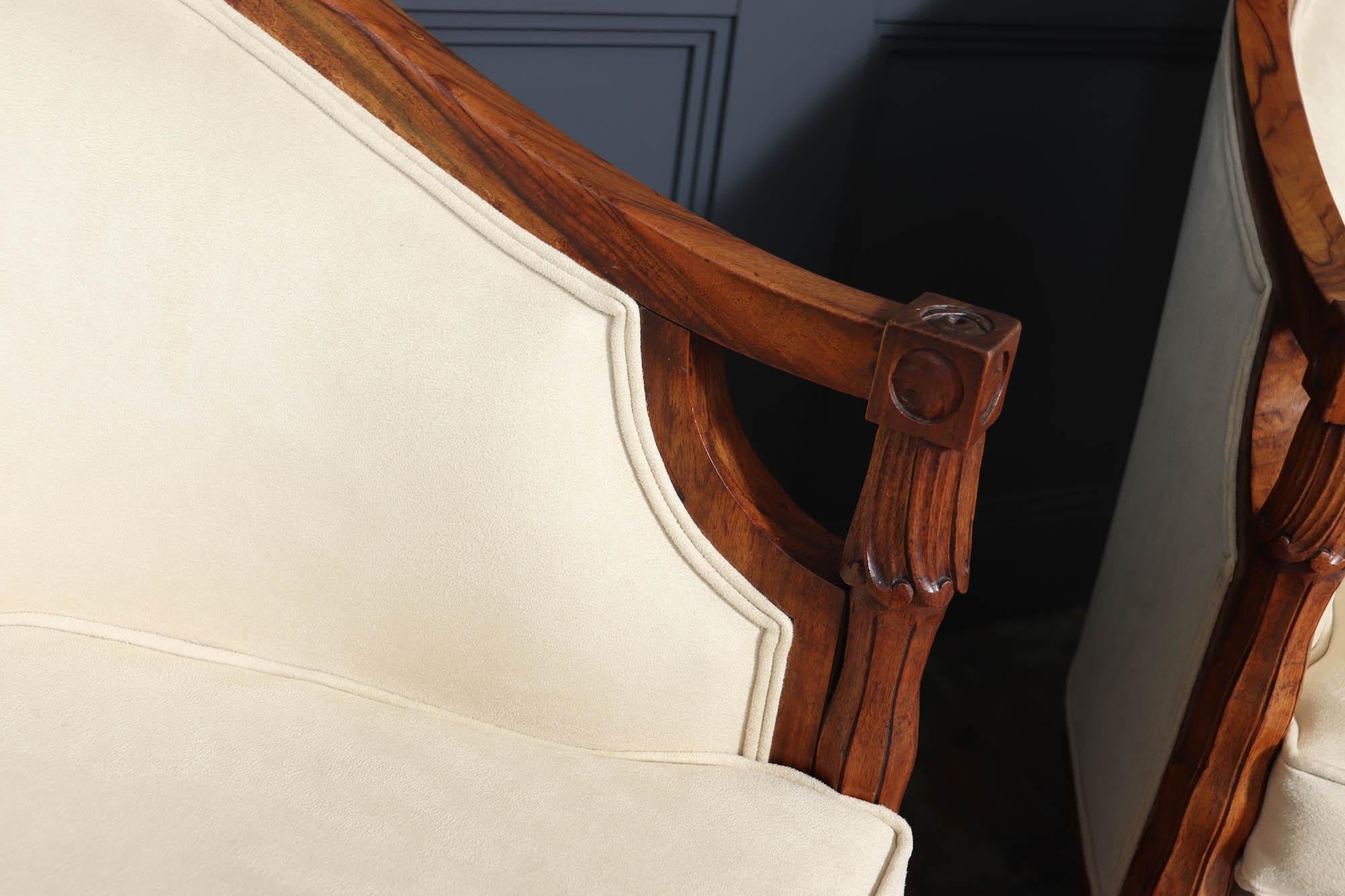 Poltrone in noce Art Deco francese in vendita 1