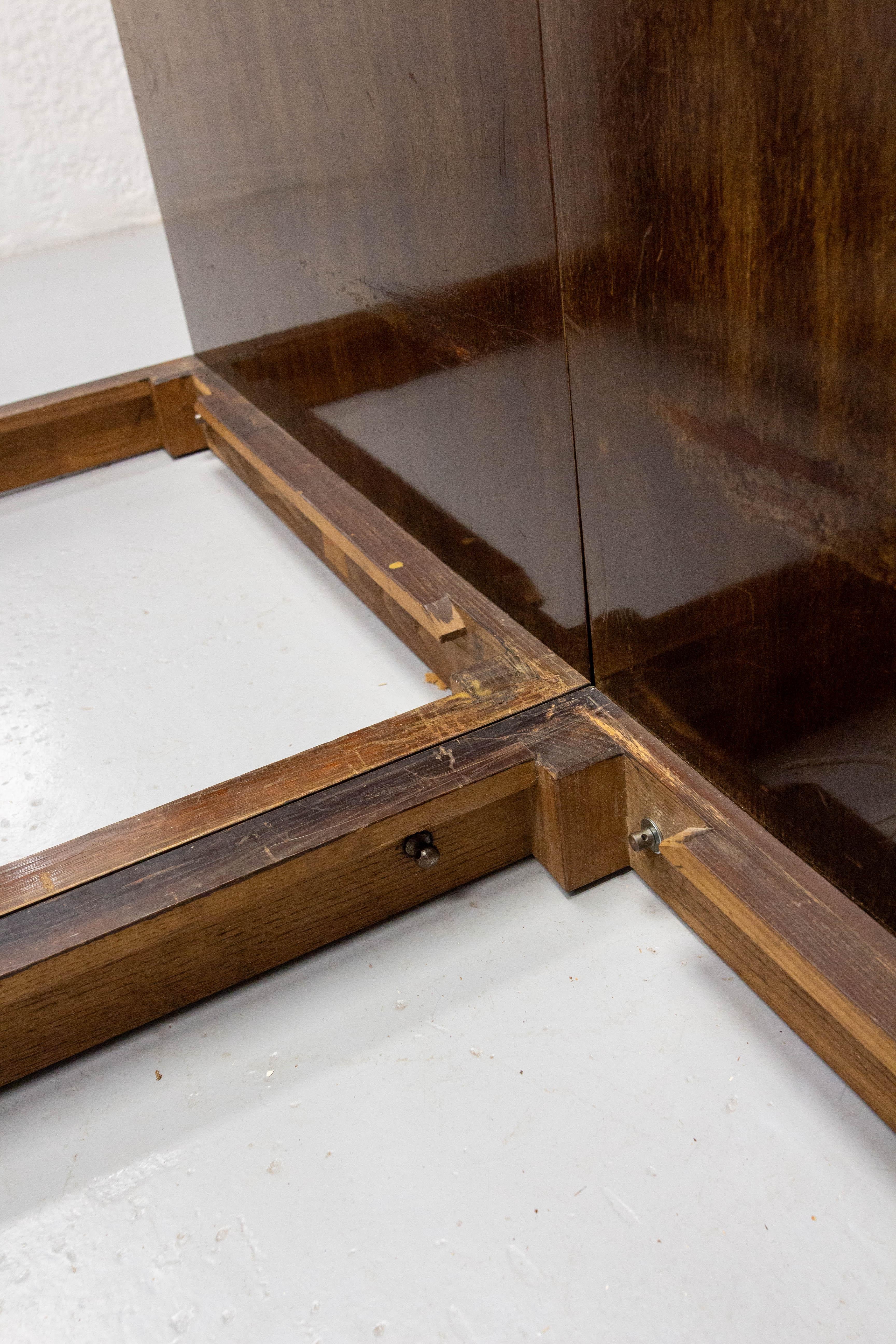 French Art Déco Walnut Bed King Size, circa 1930 For Sale 11