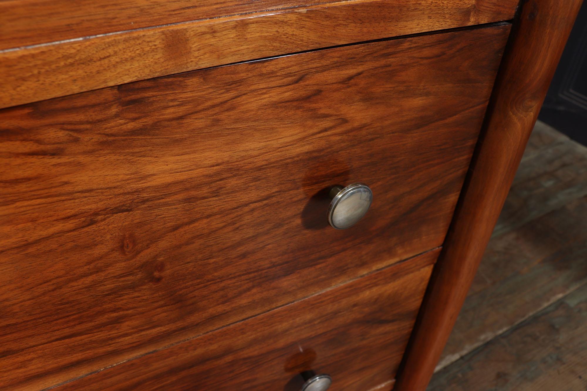 French Art Deco Walnut Chest of Drawers For Sale 3