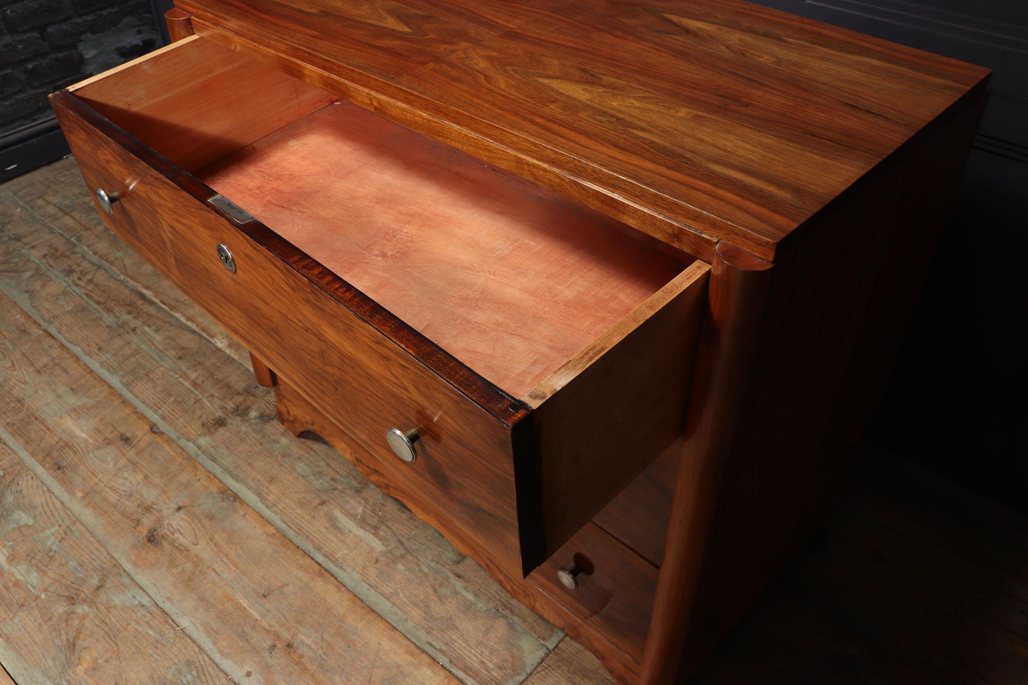 French Art Deco Walnut Chest of Drawers For Sale 4