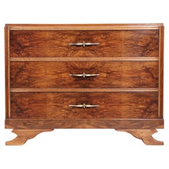 French Art Deco Walnut Chest of Drawers