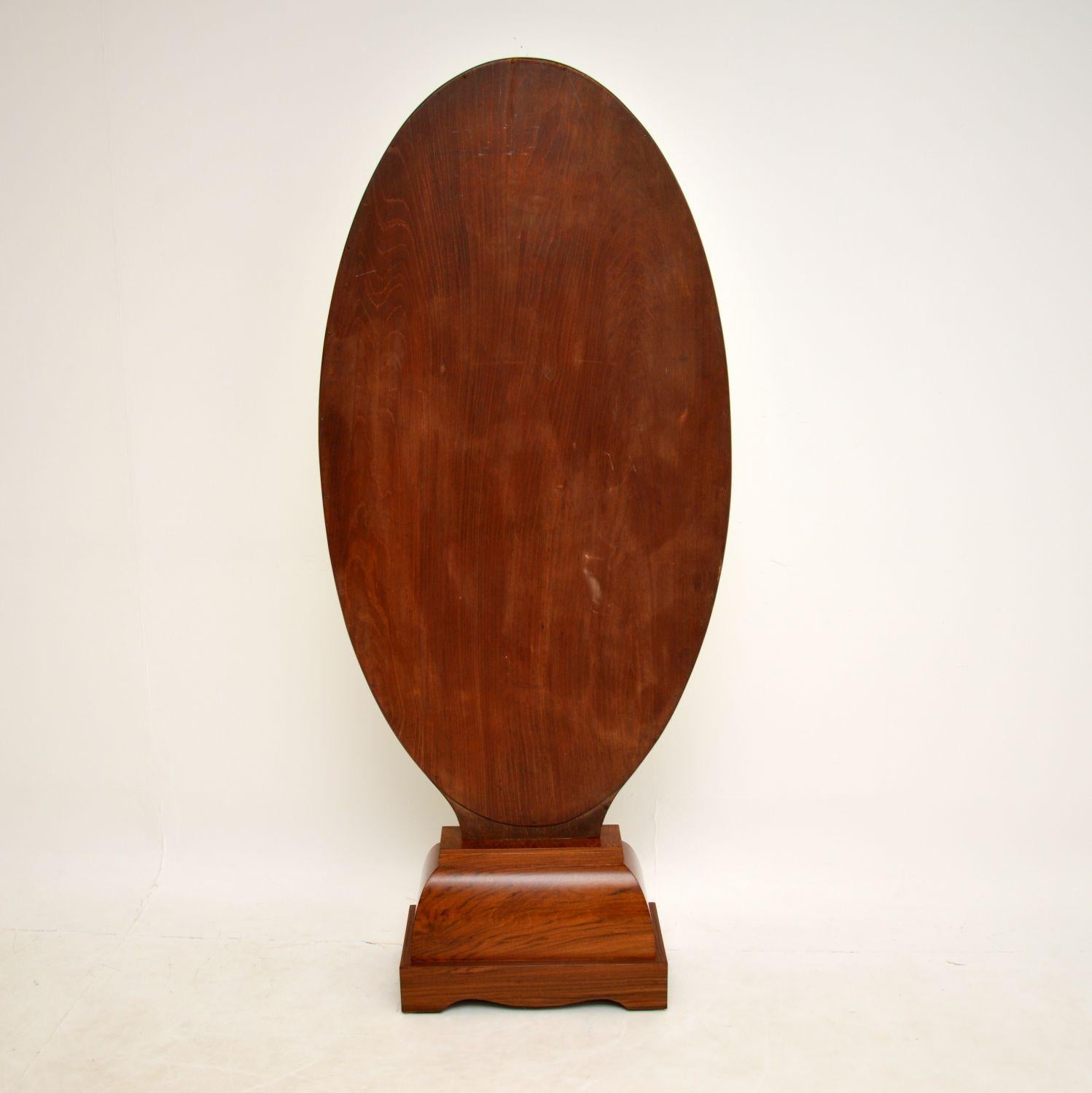 French Art Deco Walnut Free Standing Mirror 6